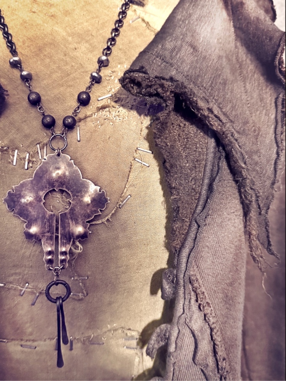 upcycled rustic necklace